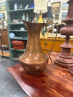 Antique Hand-Raised Copper Water Pitcher, 13 in., c. 1880–1925