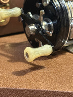 Vintage Ambassadeur 5000C Fishing Reel w/ Leather Case (c.1950s)