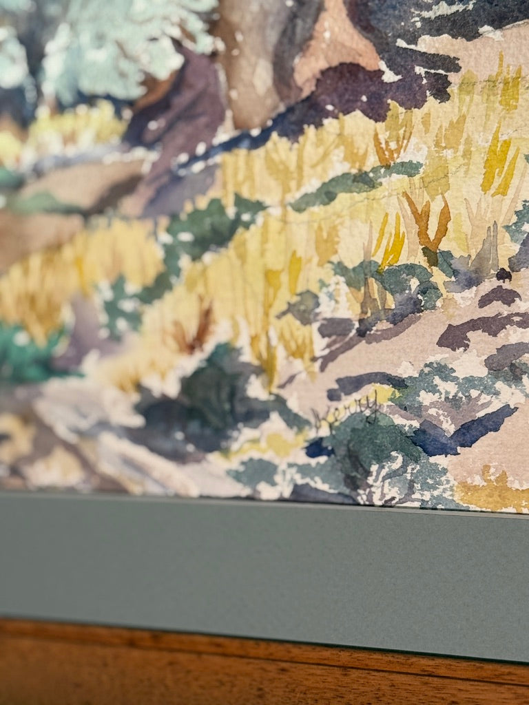 Southwestern Desert Landscape Watercolor Signed Kerry (c. 1960–1985)