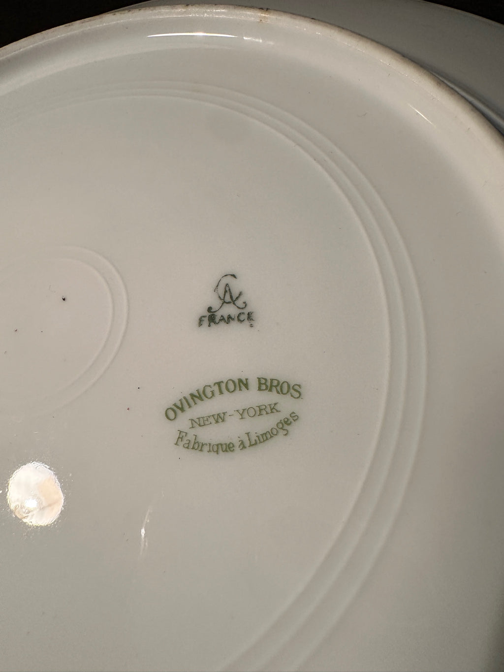 Antique Ovington Bros. New York Limoges Floral Porcelain Plate, c. 1890–1915