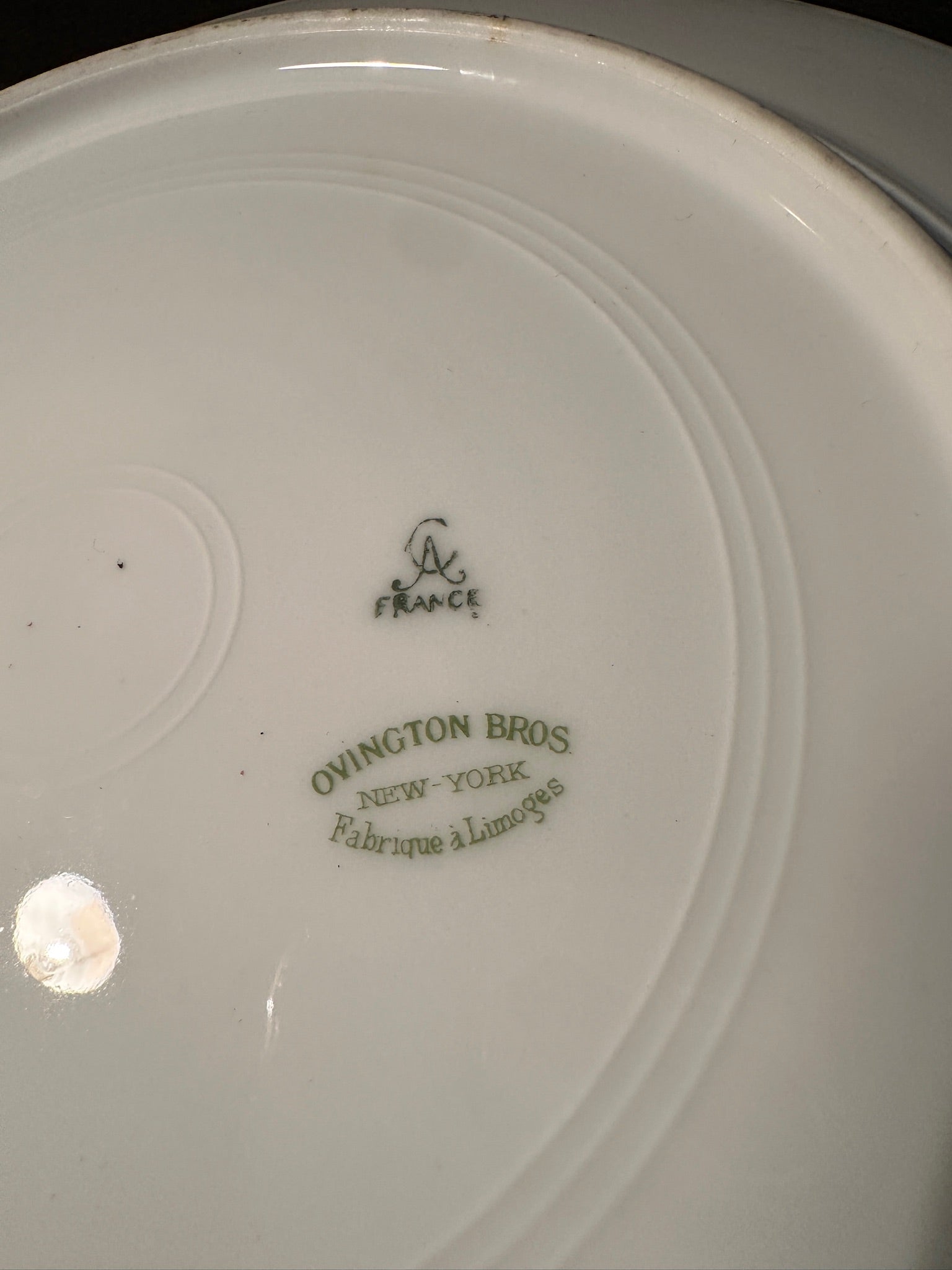Antique Ovington Bros. New York Limoges Floral Porcelain Plate, c. 1890–1915