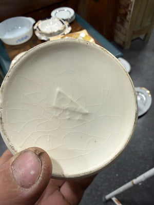 Alamo Pottery White Art Deco Creamer, c. 1940s