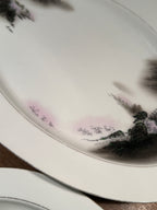 Fukagawa Arita Hand-Painted Porcelain Dinnerware Set, Japan, Late 1940s