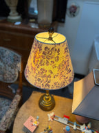Brass Candlestick Table Lamp, Neoclassical Revival Column with Tulip Bobèche, c. 1950–1970