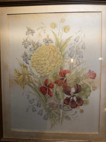 Antique Botanical Floral Chromolithograph, Late 19th–Early 20th Century