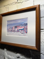 Truckee, California Winter Street Scene (1986) | Limited Edition Print by A. Dygert | Framed Mountain Town Art