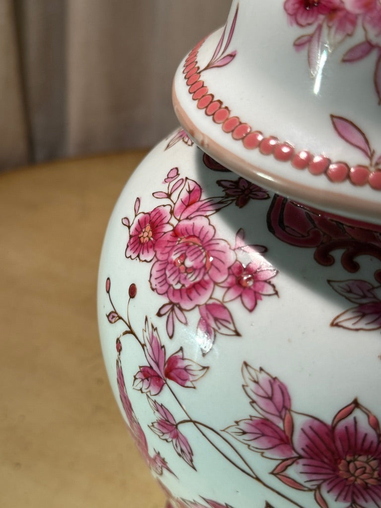 Chinese Famille Rose Lidded Jar, Late Republic c. 1940–1955