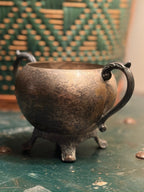 Vintage FB Rogers Silver Co Sugar Bowl 1224 – Silverplate Tripod Footed Creamer c. late 1940s-50s