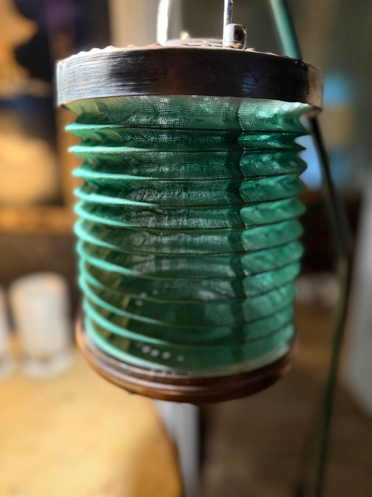 Vintage Collapsible Hanging Candle Lantern, c. 1930s–1950s
