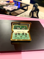 Vintage Krementz “Stag” Cufflink & Shirt Stud Set (c. 1950s) – Mother of Pearl, Original Case