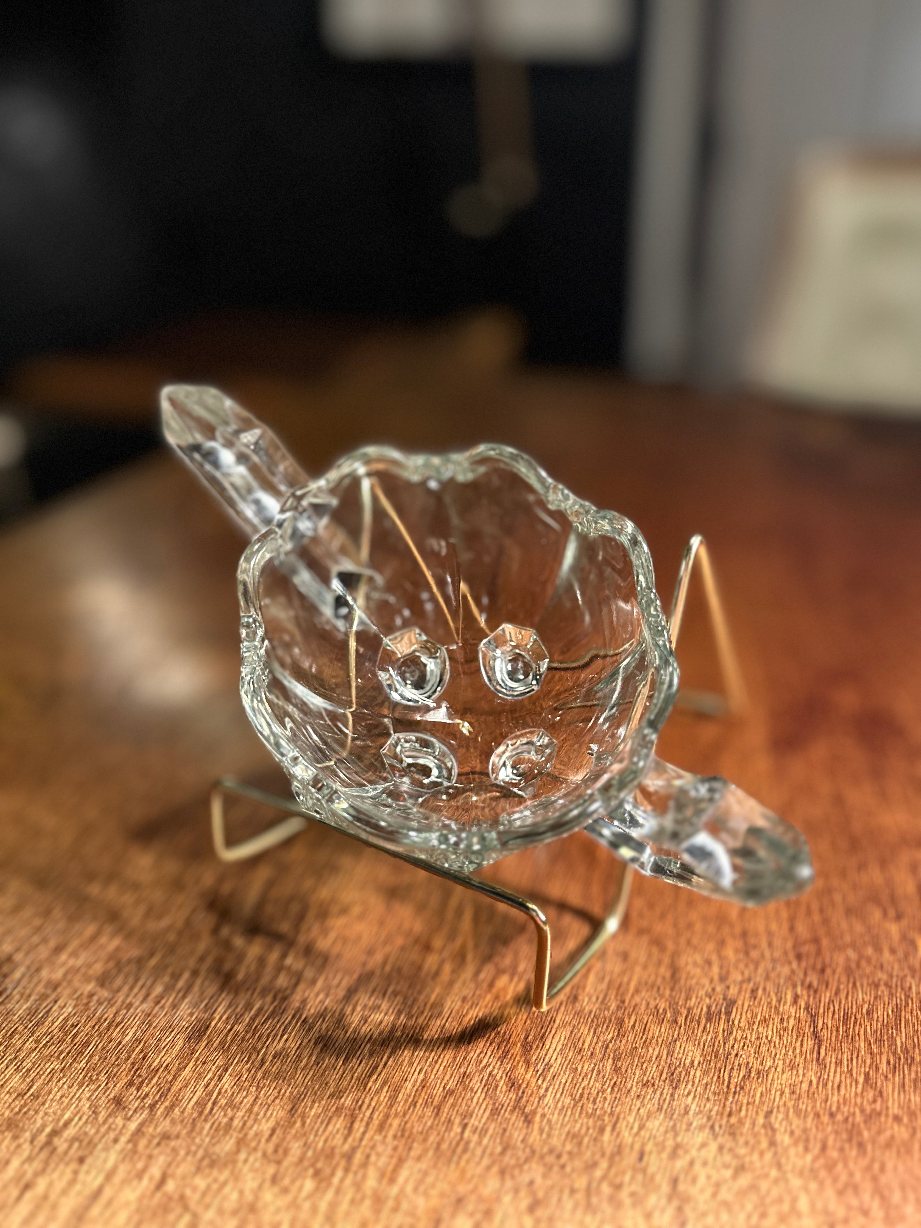 Vintage Pressed Glass Creamer with Scalloped Rim | Clear Glass Mini Pitcher