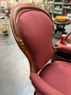 Antique Victorian Carved Walnut Parlor Armchair, c. 1855–1880
