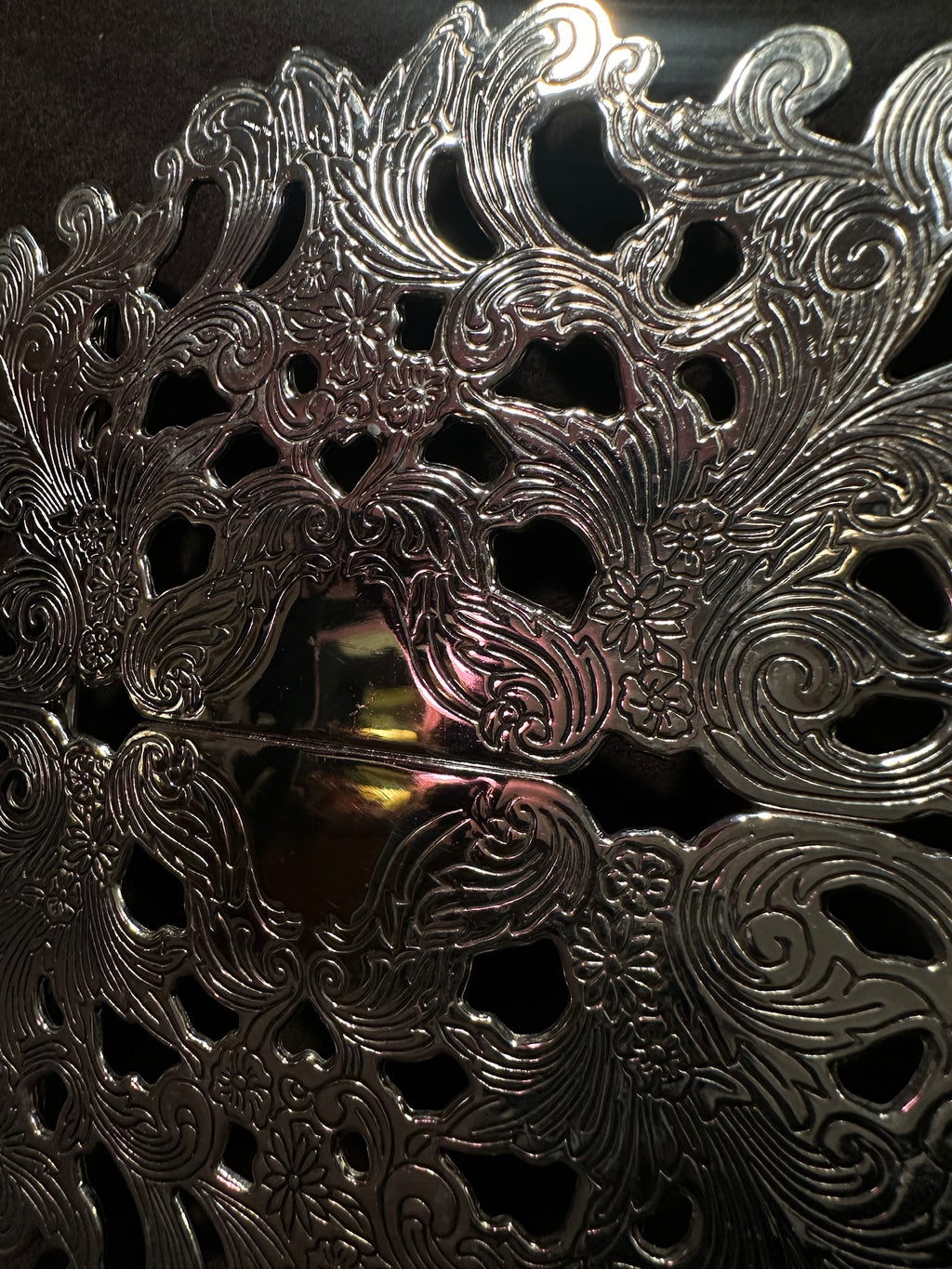 Vintage Expandable Silver-Plated Filigree Trivet (Mid-20th Century)