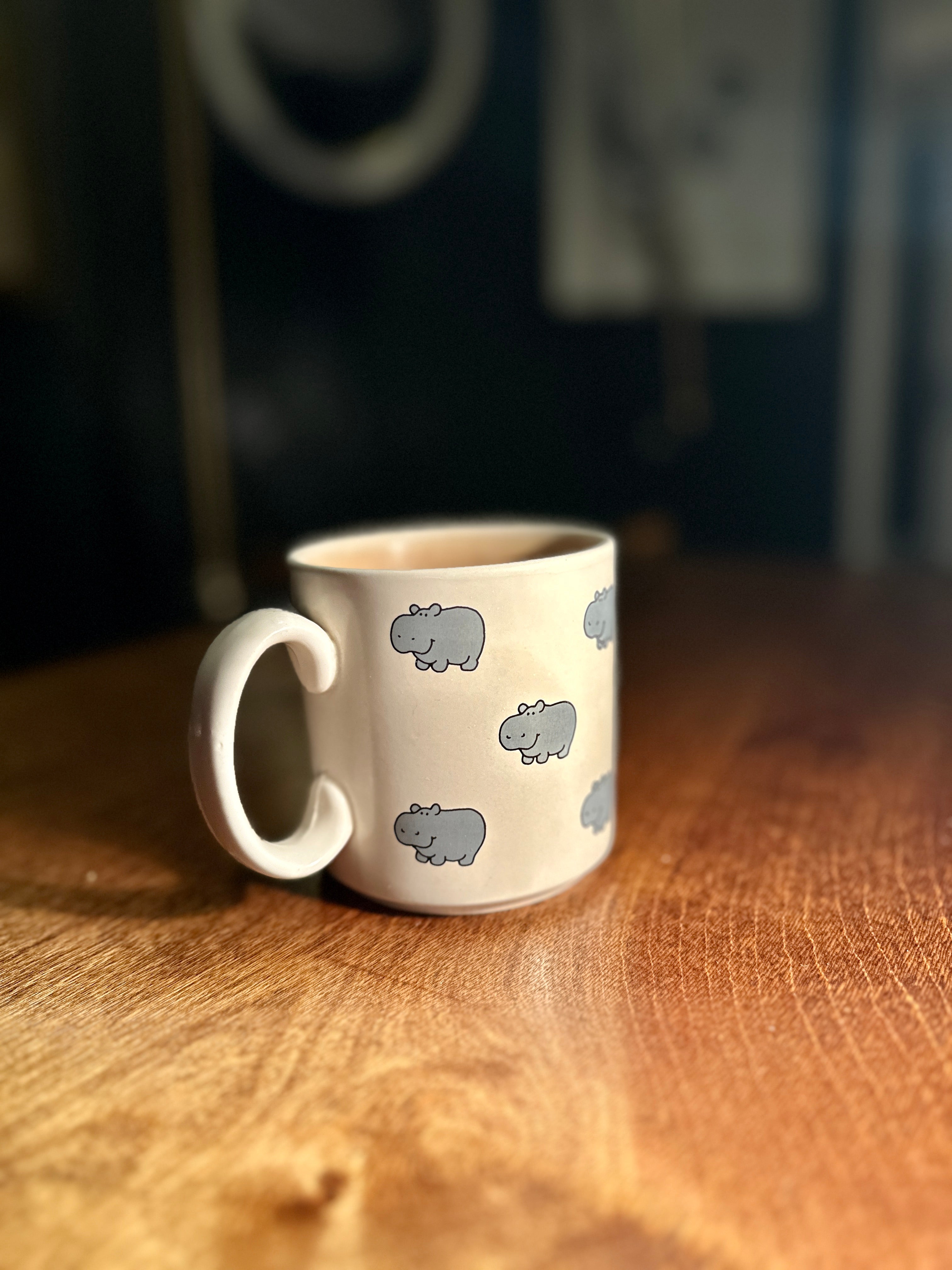 Vintage Hippo Mug Made in England | Playful Ceramic Animal Coffee Mug
