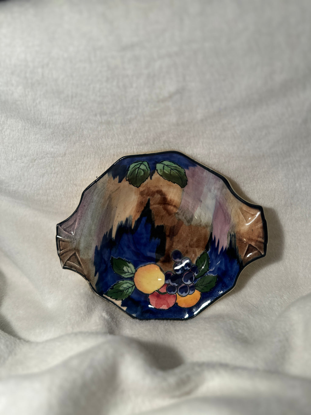 H&K Tunstall Art Deco Hand-Painted Fruit Bowl, c. 1930s