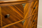 1930s Art Deco Waterfall Sideboard by Johnson Furniture Co. | Walnut Sunburst Buffet