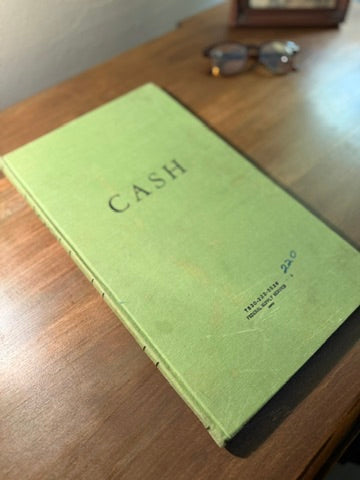 Mid-Century U.S. Government Cash Ledger | Olive Green Cloth Accounting Book, c. 1950s