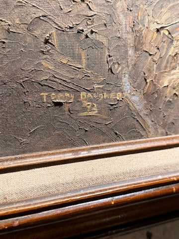 Terry Daugherty Canyon Landscape (1982) | Northern Nevada Oil Painting