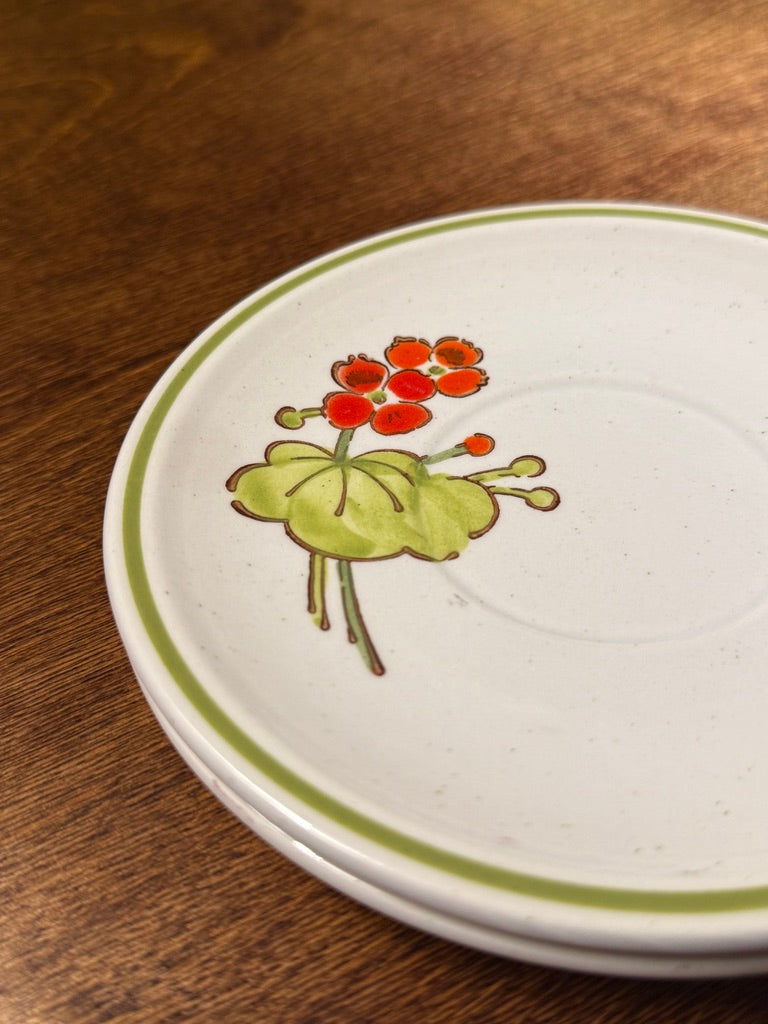 Metlox Poppy Trail Saucer c.1950–1965 | Mid-Century California Pottery (Pair) Set Of 2