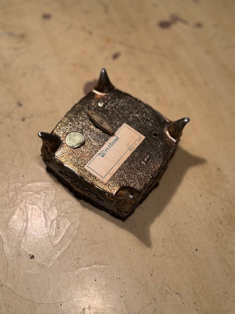 c.1960s Westland Japanese Music Box with Ormolu-Style Mounts & Cameo Lid