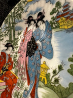 Tanaka Japan Porcelain Saucer with Geisha Scene