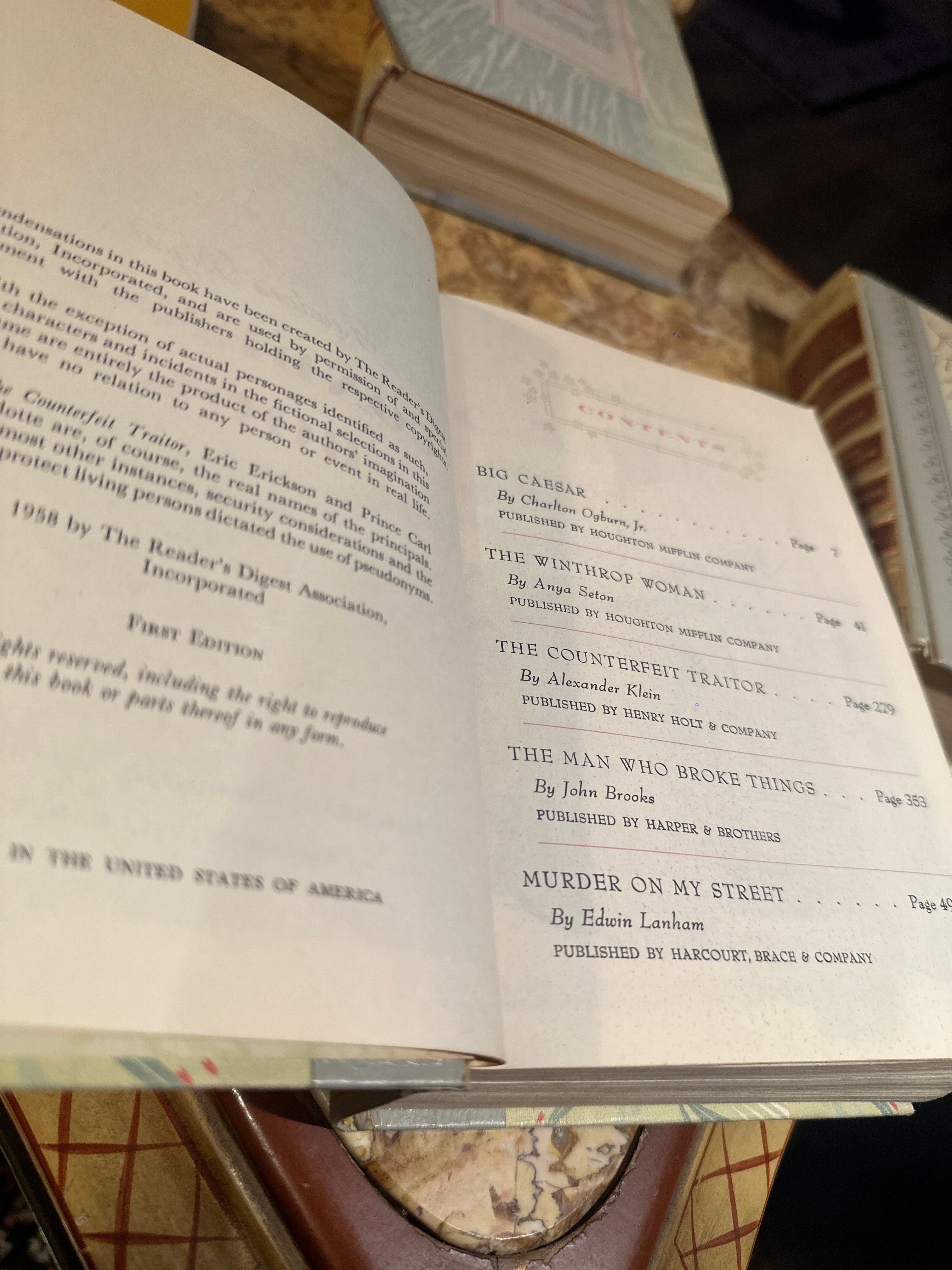 Vintage Reader’s Digest Condensed Books, Set of 4, c. 1958–1965