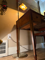 Mid-Century Adjustable Floor Reading Lamp (c. 1940s–1950s) | Metal Task Lamp