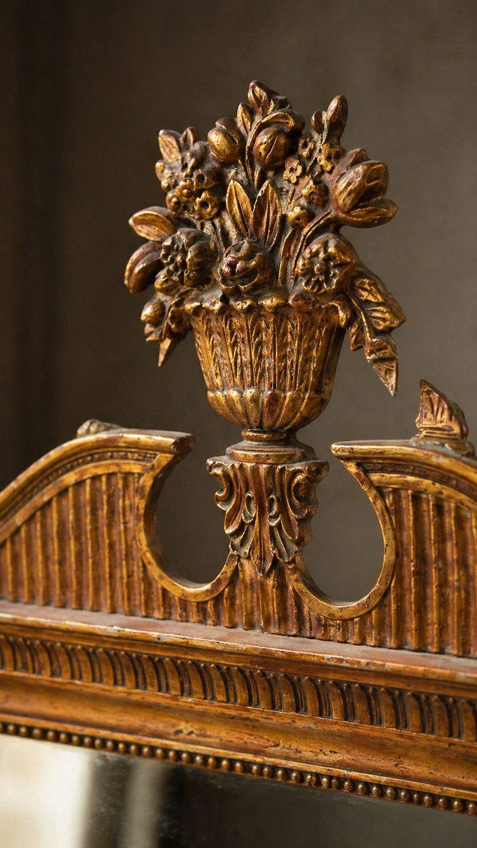 Vintage Louis XVI Revival Gilt Wall Mirror, c. 1940s-1950s