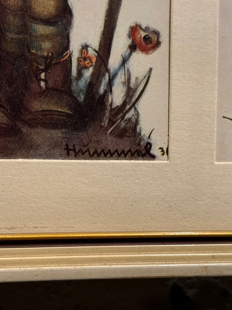 Berta Hummel Children Under Umbrella Prints (1931 & 1936) | Antique German Illustration Pair