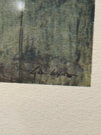 Vintage Andrew Wyeth Burning Off Framed Folio Lithograph, c. 1962