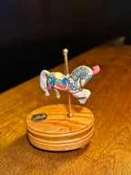 1991 Lefton Carousel Horse Music Box | Camelot Tune