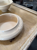 Vintage Signed Cream Glaze Studio Pottery Bowl, Circa 1960s–1970s
