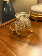 Gold-Trimmed Pressed Glass Creamer, Arched Panels on a Stippled Ground, c. 1895–1915