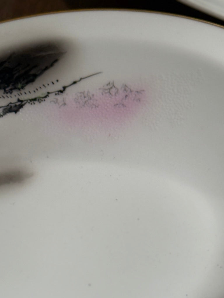 Fukagawa Arita Hand-Painted Porcelain Dinnerware Set, Japan, Late 1940s