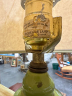 Mid-Century Chartreuse Ceramic Ginger Jar Table Lamp, c. 1955–1975