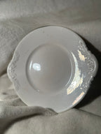 White Ironstone-Style Handled Serving Plate, c. 1920s