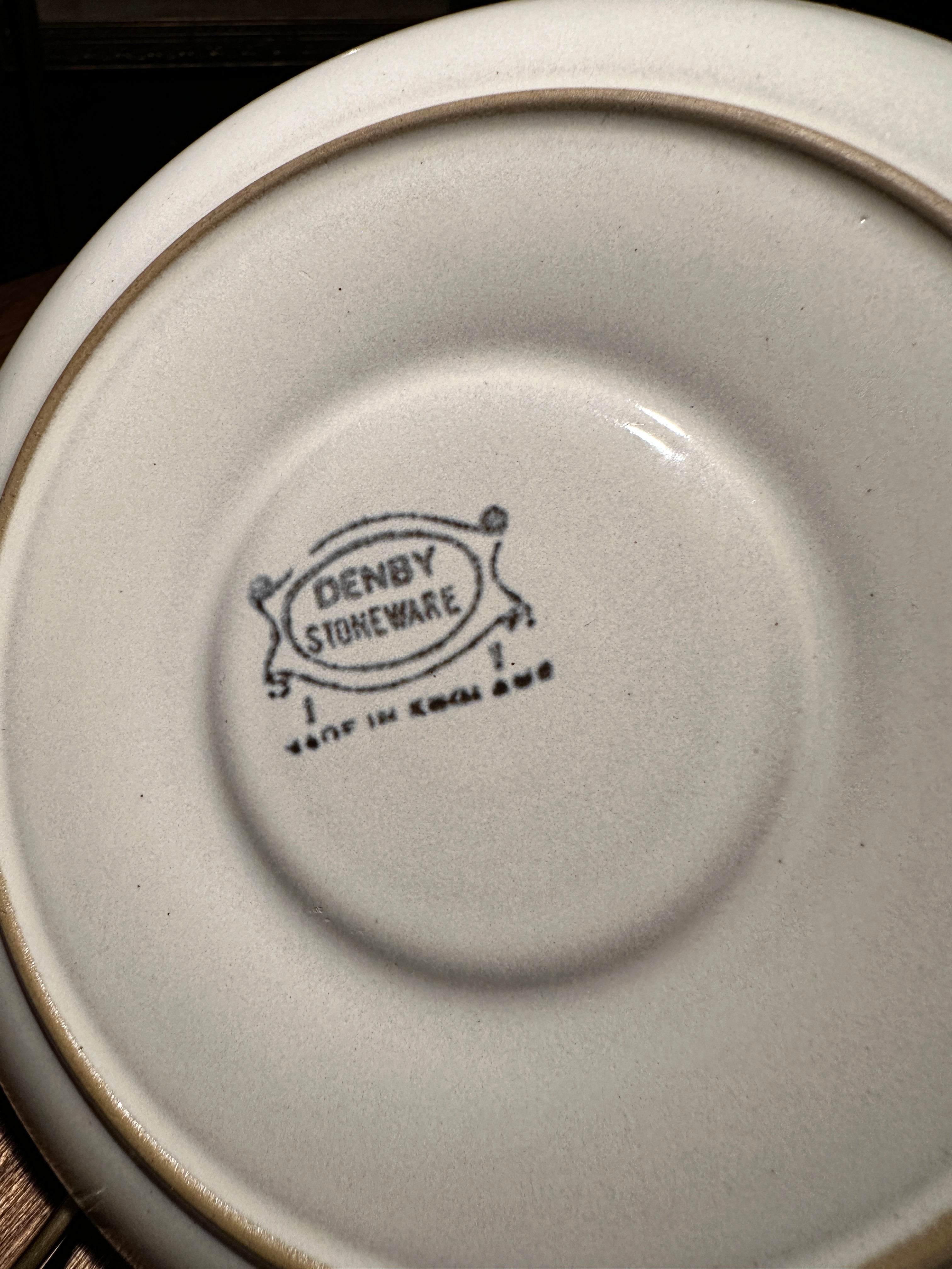 Vintage Denby Stoneware Saucer, Made in England, c. 1970s–1980s