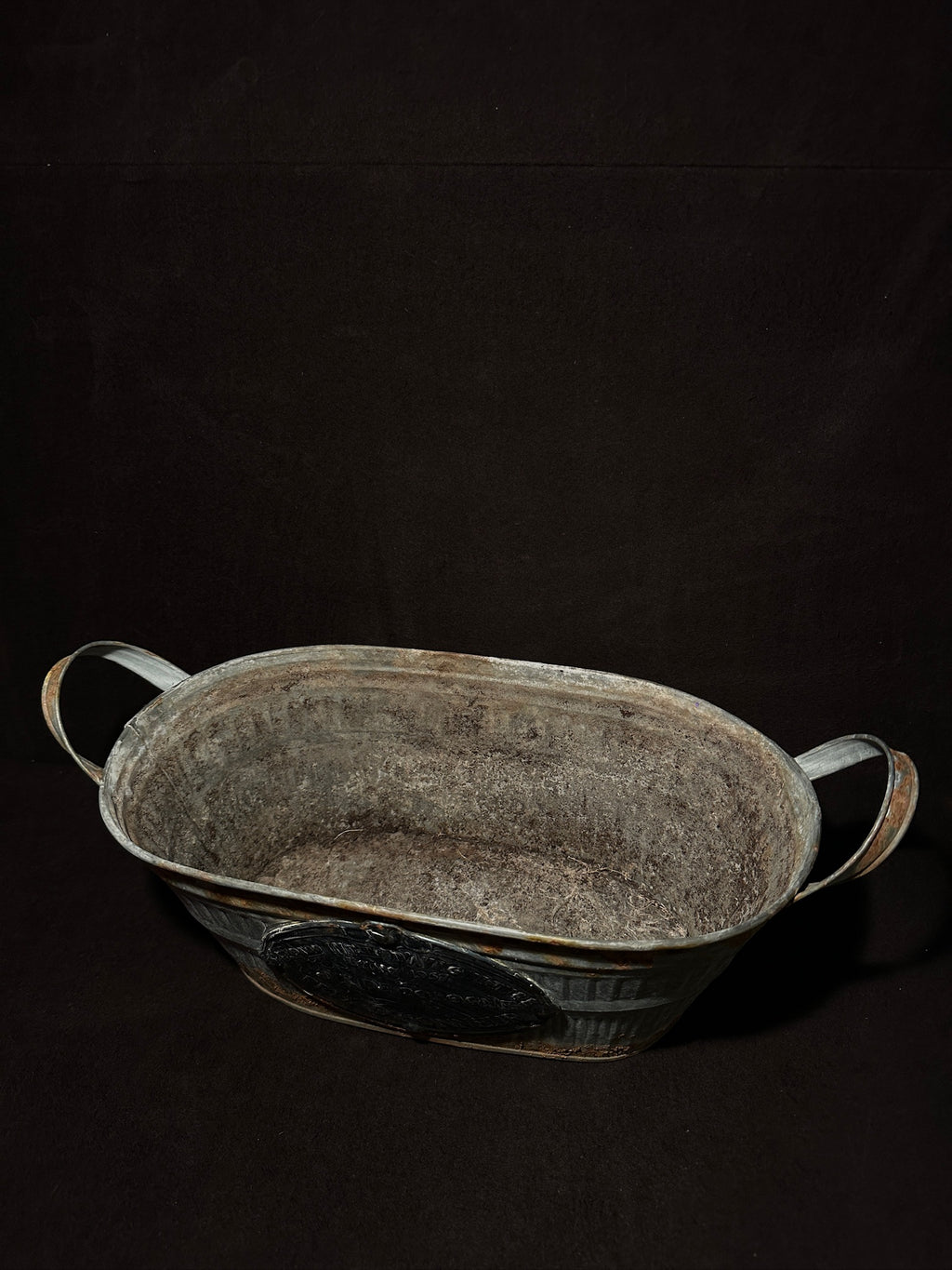 Vintage French Galvanized Metal Planter, Lyon Aviculture Prize d'Honneur 1957