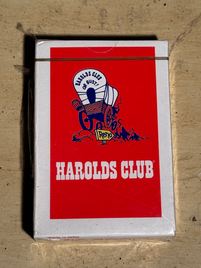 Vintage Unopened Harold’s Club Reno Playing Cards Sealed Deck c 1960-70s