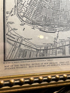 1939 New Orleans City Map | Lake Pontchartrain | Collier’s World Atlas Framed Print