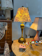 Brass Candlestick Table Lamp, Neoclassical Revival Column with Tulip Bobèche, c. 1950–1970