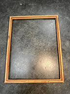 Mid Century Picture Frame, c. 1940s–1950s Silver-Tone Beaded Frame
