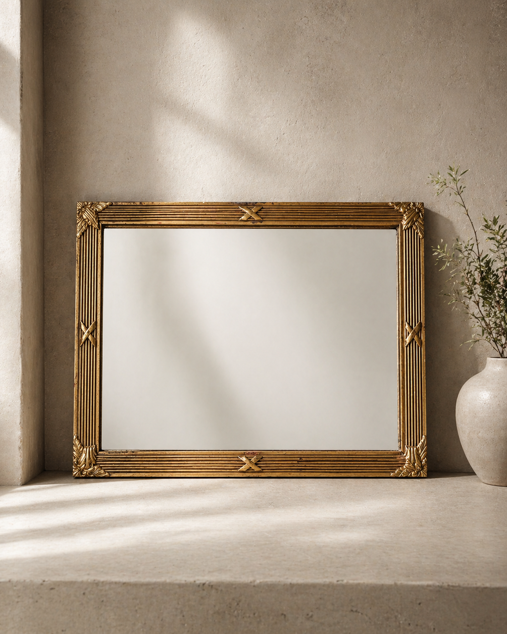 Vintage Federal-Style Gilt Wall Mirror c. 1950s