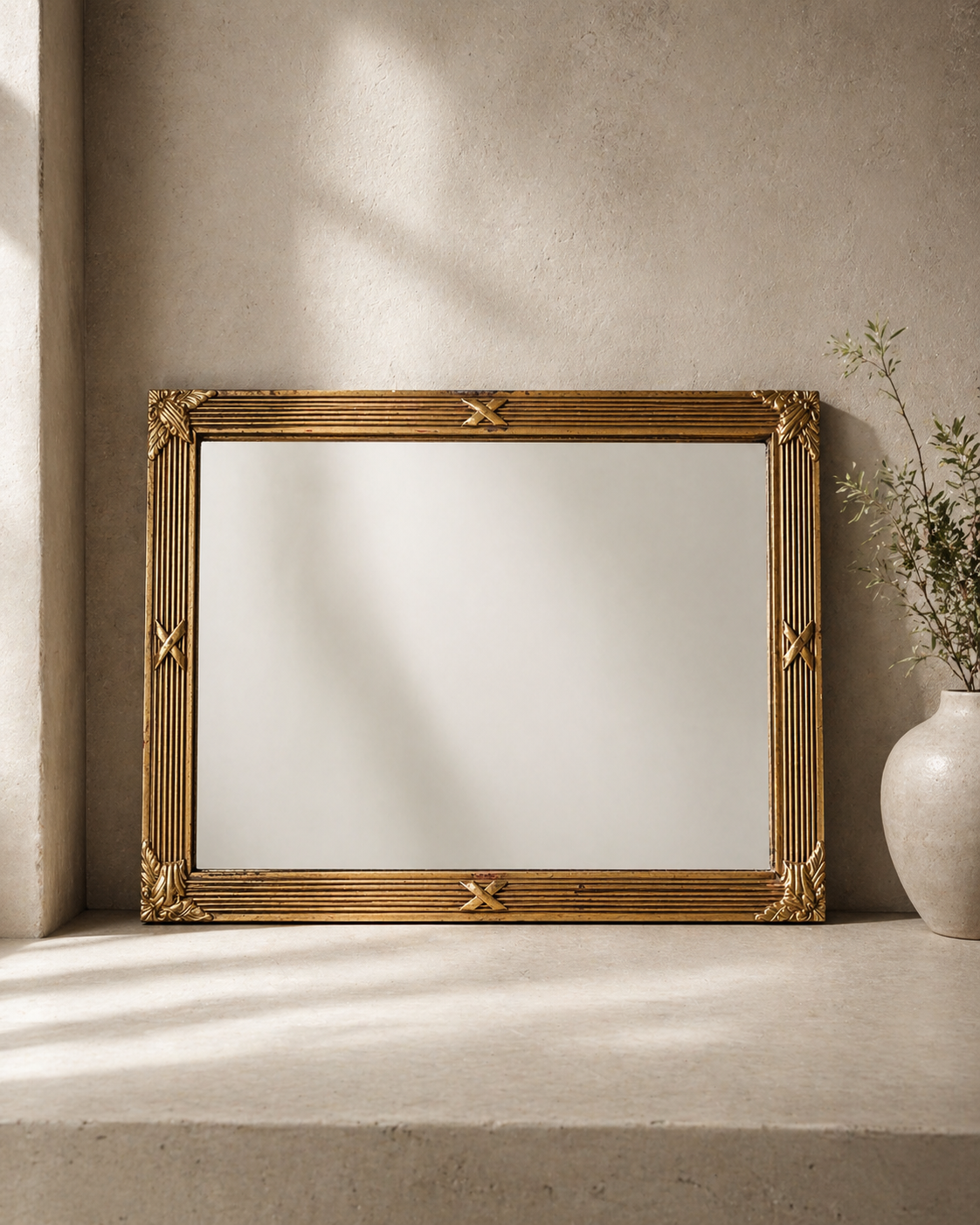 Vintage Federal-Style Gilt Wall Mirror c. 1950s
