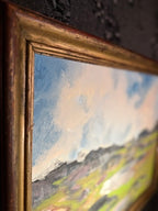 Mid-Century Western Landscape Painting by Einar Petersen | “Black Rock Ranch” Oil on Canvas