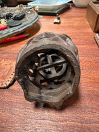 Cast iron owl candle holder