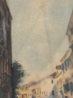 Antique Venetian Canal Watercolour, Signed, Gilt Frame, c. 1900–1925