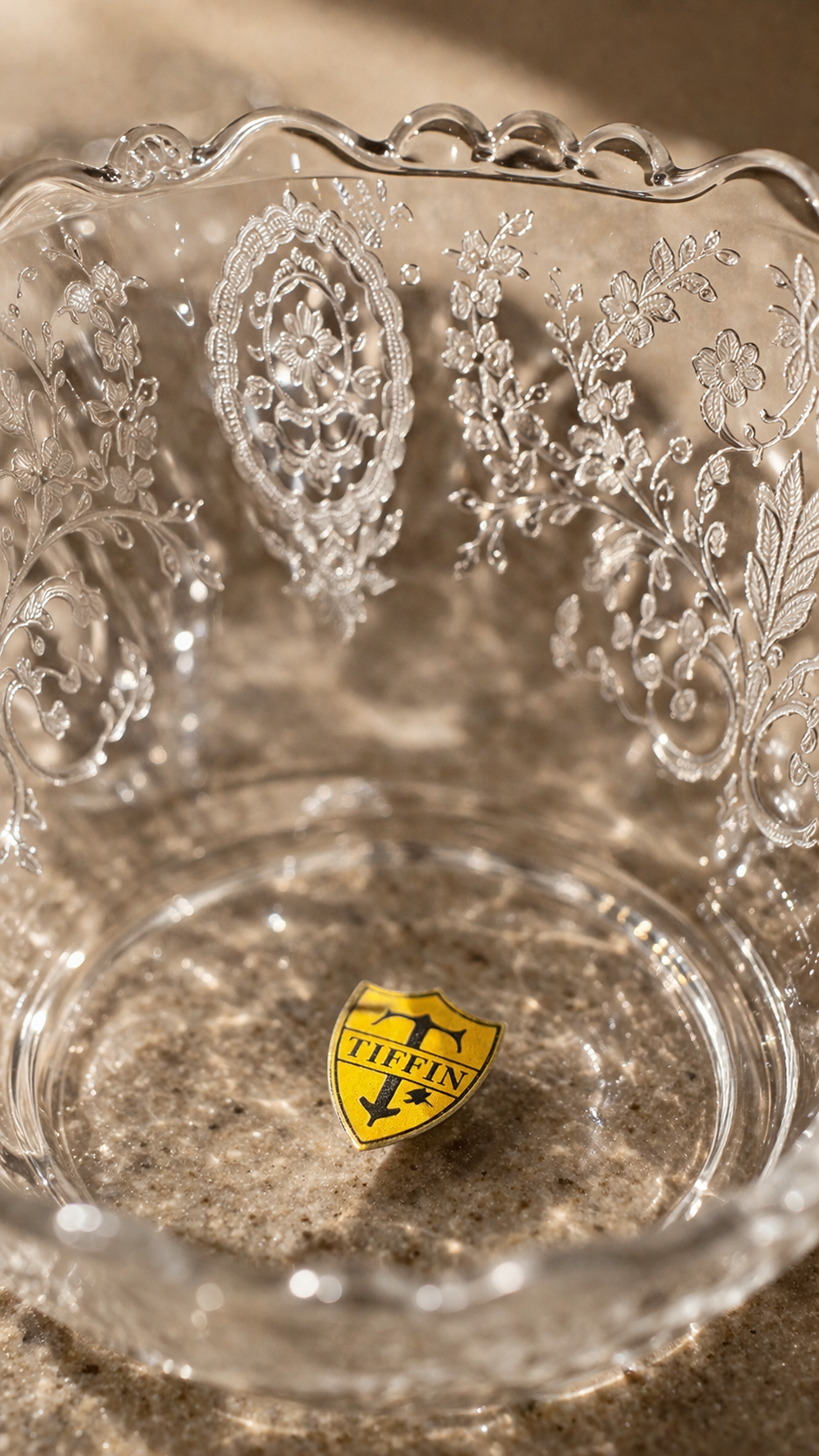 Vintage Tiffin Etched Glass Serving & Stemware Set c. 1940s–1960s | Reno, NV Antiques