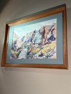 Southwestern Desert Landscape Watercolor Signed Kerry (c. 1960–1985)