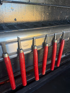 Antique Nine-Piece Carving Tool Set, Hand-Shaped Handles, c. 1900–1940
